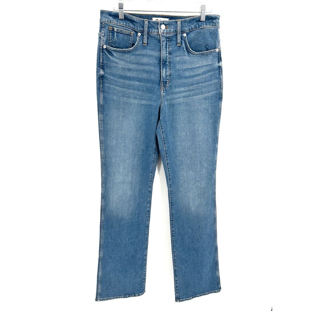 NWT MADEWELL High-Rise Bootcut Jeans Blue Denim Stretch Cotton 5-Pocket 30 Tall